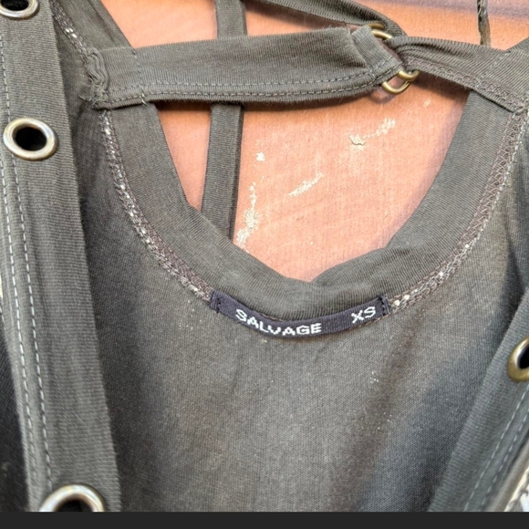 SALVAGE Y2K Vintage Edgy Skull Graphic Long Sleeve Top. XS - Picture 5 of 7